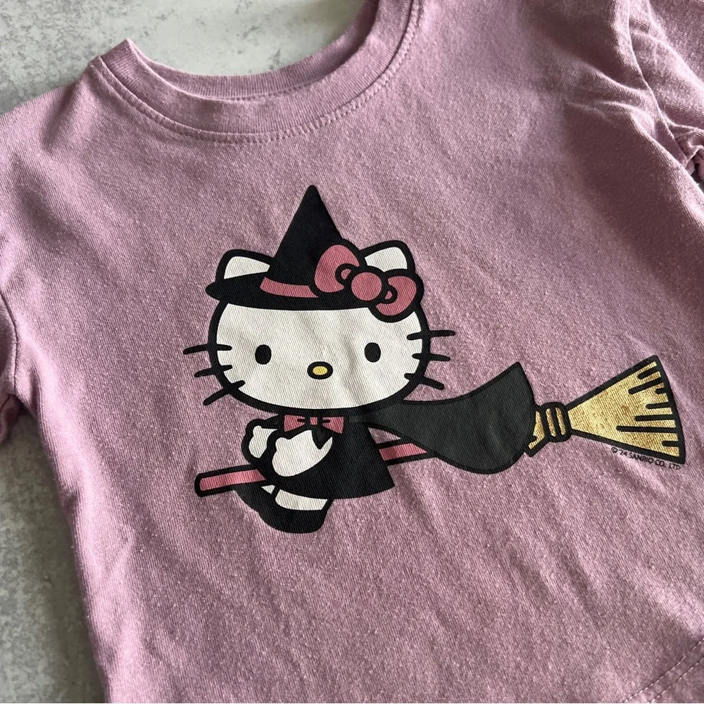 12-18M🐈‍⬛👻 GAP Halloween Baby Hello Kitty Witch & Princess Ghost Shirts 💯 Cotton